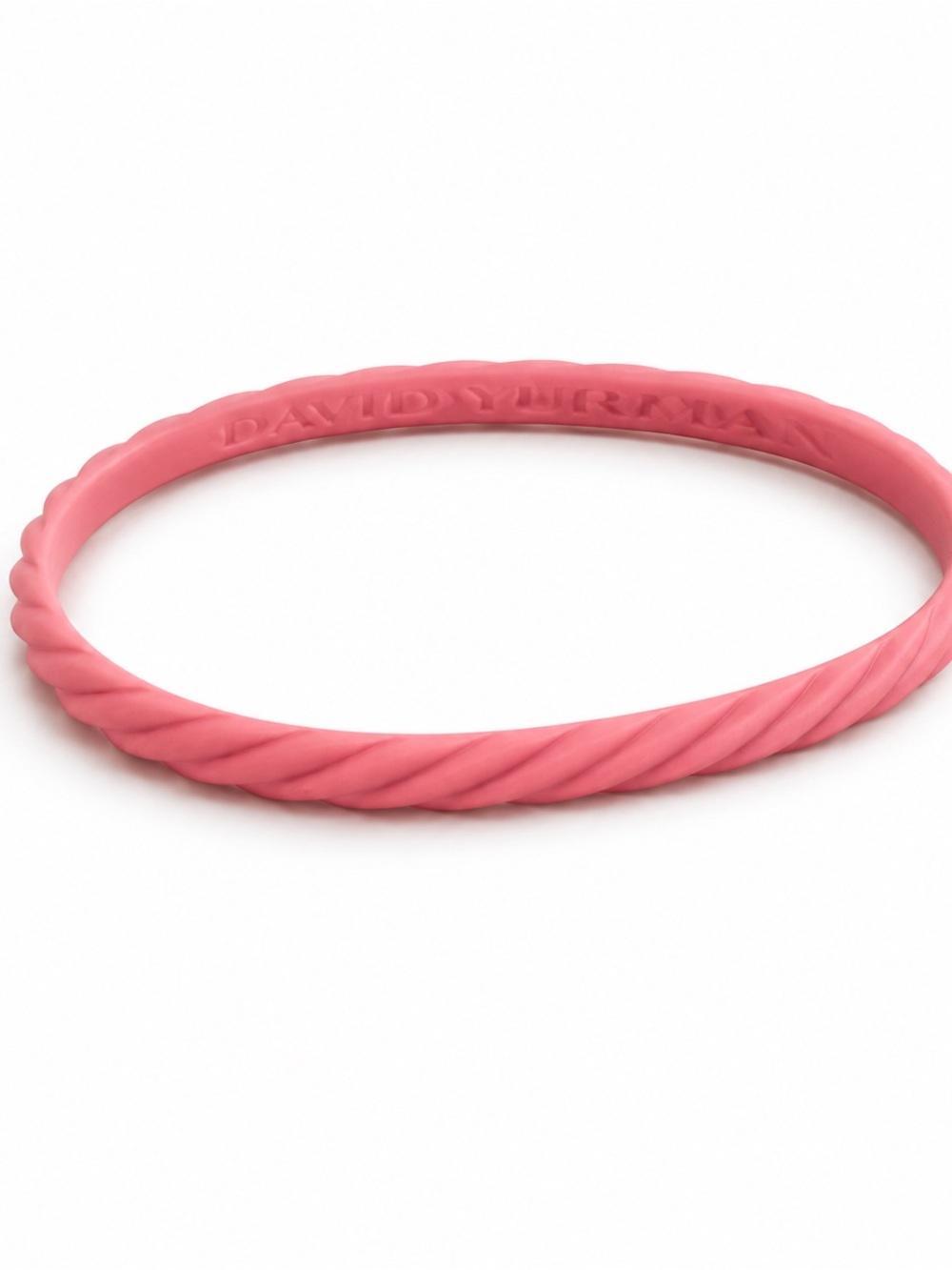David Yurman Pink Rubber Cable Bracelet | Breast Cancer Awareness Edition - Picture 2 of 6